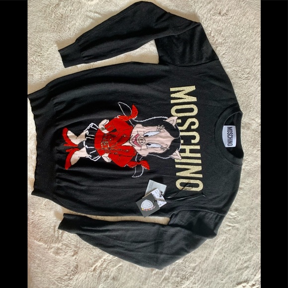 Authentic Moschino Petunia Pig 100% wool sweater. - Picture 3 of 7
